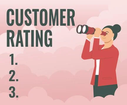 Writing displaying text Customer Rating. Conceptual photo Each point of the Stock Illustration