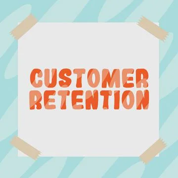Writing displaying text Customer Retention. Business concept activities 스톡 일러스트