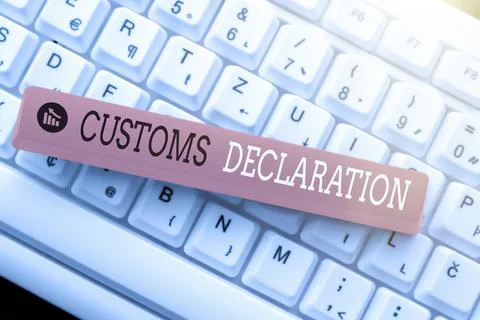 Writing displaying text Customs Declaration. Internet Concept Official document Stock Photos