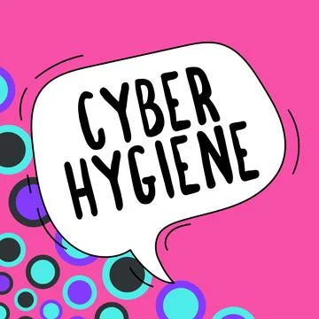 Writing displaying text Cyber Hygiene. Business showcase steps that computer 스톡 일러스트
