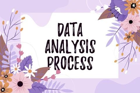 Writing displaying text Data Analysis Process. Concept meaning build a dashboard 스톡 일러스트