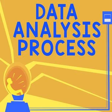 Writing displaying text Data Analysis Process. Concept meaning the procedures or Stock Illustration