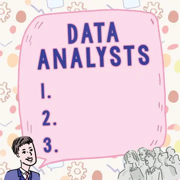 Writing displaying text Data Analysts. Internet Concept Programmer Design and Stockillustratie