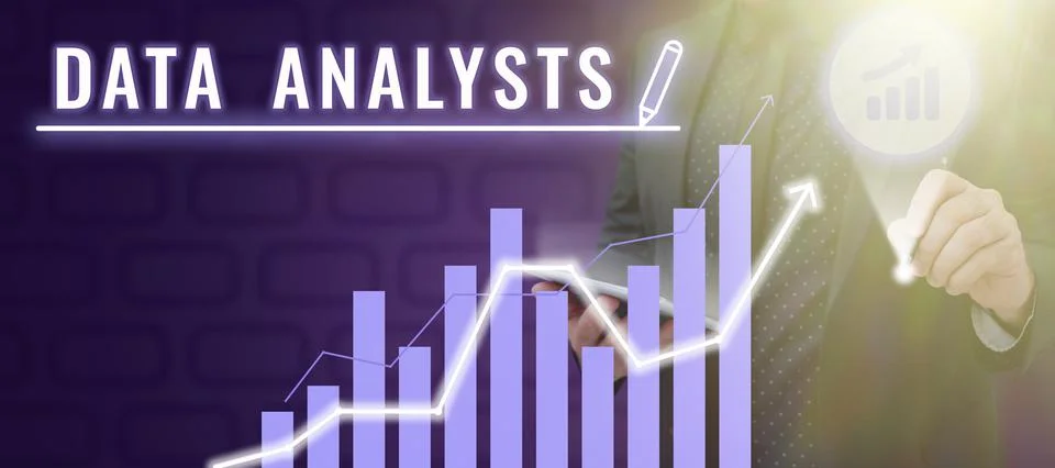 Writing displaying text Data Analysts. Internet Concept Programmer Design and Stock Photos