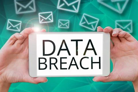 Writing displaying text Data Breach. Business overview unauthorized release of Stock Photos
