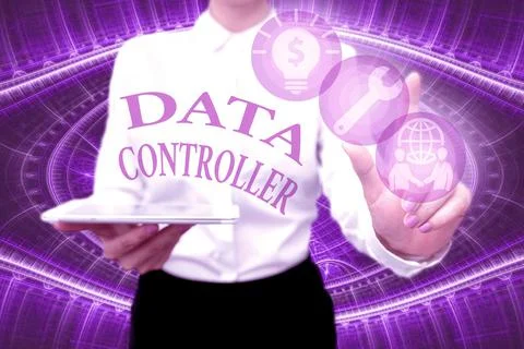 Writing displaying text Data Controller. Conceptual photo person who determines Stockfoto's