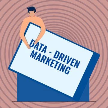 Writing displaying text Data Driven Marketing. Business approach Strategy built 스톡 일러스트