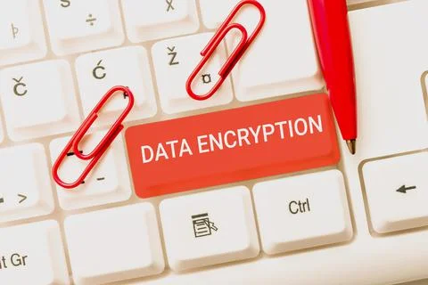 Writing displaying text Data Encryption. Business showcase Symmetrickey Stock Photos