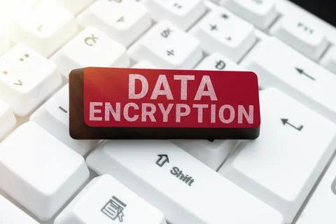 Writing displaying text Data Encryption. Business idea Conversion of data into Stock Photos