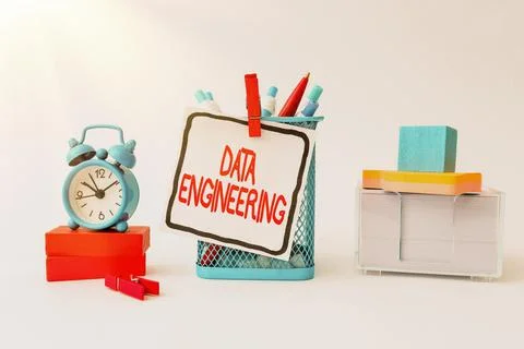 Writing displaying text Data Engineering. Conceptual photo data science that Stock Photos