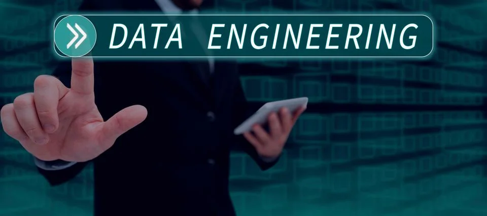 Writing displaying text Data Engineering. Business overview data science that Stock Photos