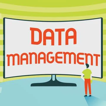 Writing displaying text Data Management. Business concept The practice of 스톡 일러스트