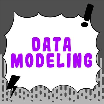 Writing displaying text Data Modeling. Internet Concept process of transferring Stock Illustration