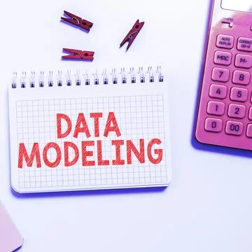 Writing displaying text Data Modeling. Business overview process of transferring 写真素材
