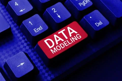 Writing displaying text Data Modeling. Word for process of transferring data Stock Photos