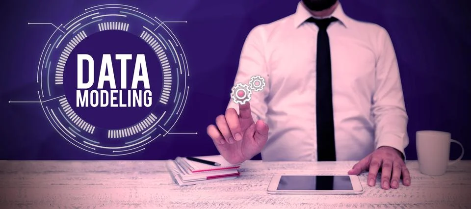 Writing displaying text Data Modeling. Conceptual photo process of transferring Stock Photos