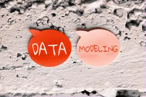 Writing displaying text Data Modeling. Internet Concept process of transferring 스톡 사진