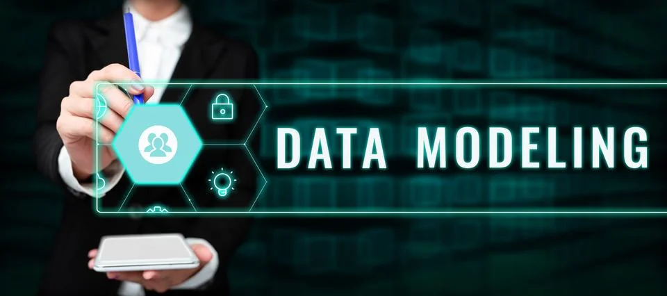 Writing displaying text Data Modeling. Conceptual photo process of transferring Stockfoto's