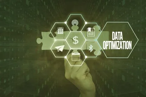 Writing displaying text Data Optimization. Business concept process that Stock Photos