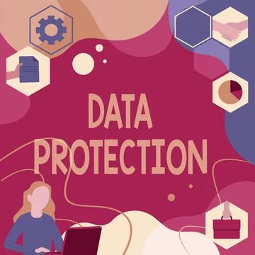 Writing displaying text Data Protection. Business approach Protect IP addresses Stock Illustration