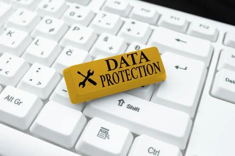 Writing displaying text Data Protection. Word Written on safeguarding Stock Photos