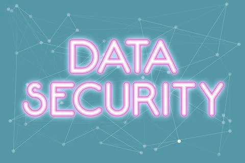 Writing displaying text Data Security. Business idea Protected important Stock Illustration