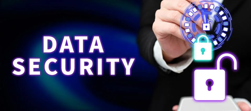 Writing displaying text Data Security. Business overview Confidentiality Disk Stock Photos