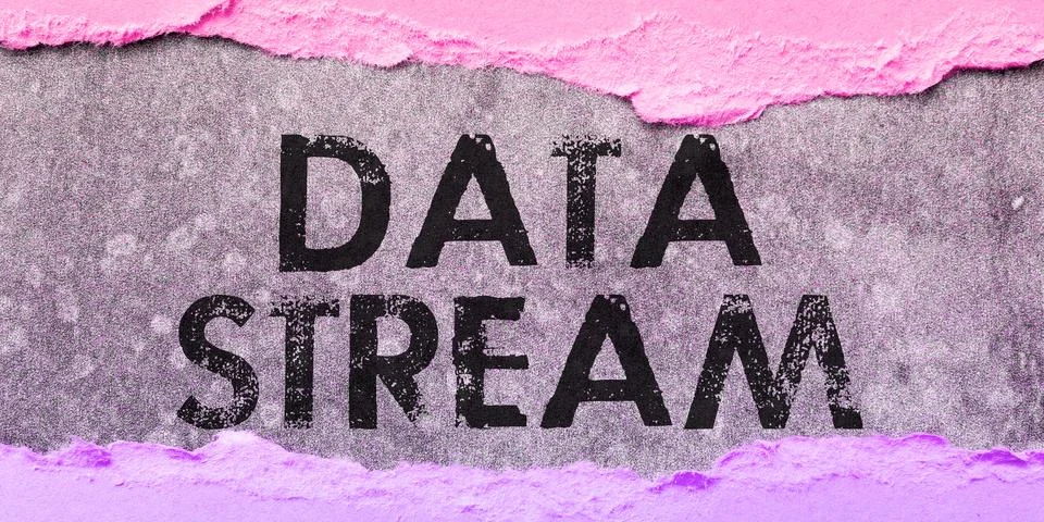 Writing displaying text Data Stream. Business concept sequence of digitally 写真素材