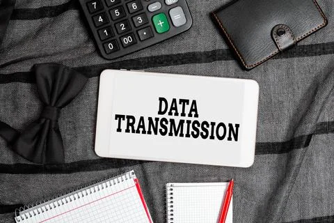 Writing displaying text Data Transmission. Business showcase sending data 스톡 사진