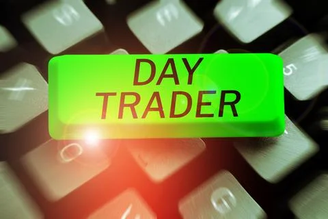 Writing displaying text Day Trader. Word for A person that buy and sell Stock Photos