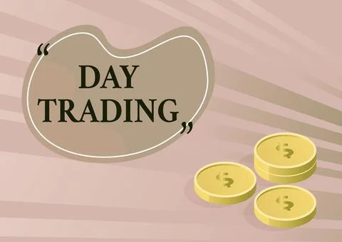 Writing displaying text Day Trading. Business overview securities specifically Stock Illustration
