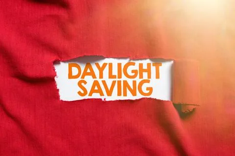 Writing displaying text Daylight Saving. Business showcase turning the clock Stock Photos