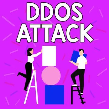 Writing displaying text Ddos Attack. Word Written on disturbed access to the イラスト素材