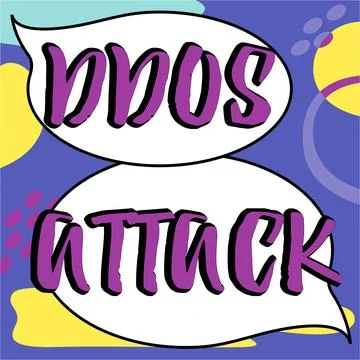 Writing displaying text Ddos Attack. Word for perpetrator seeks to make network Illustrazione stock