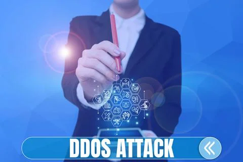 Writing displaying text Ddos Attack. Conceptual photo perpetrator seeks to make Stock Photos