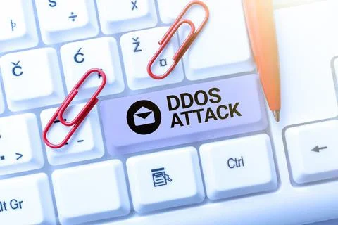 Writing displaying text Ddos Attack. Conceptual photo perpetrator seeks to make Stock Photos