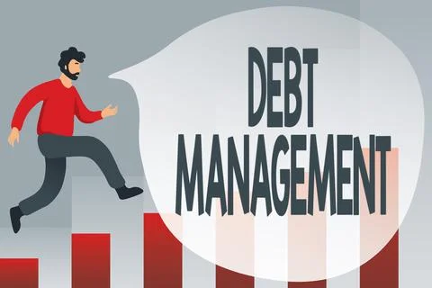 Writing displaying text Debt Management. Business idea The formal agreement Illustrazione stock