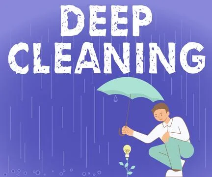 Writing displaying text Deep Cleaning. Business showcase an act of thoroughly Ilustração Stock