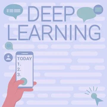 Writing displaying text Deep Learning. Business concept Hierarchical イラスト素材