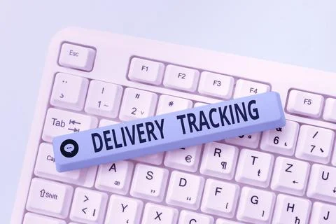 Writing displaying text Delivery Tracking. Business idea the process of Stock Photos
