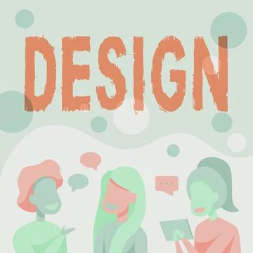 Writing displaying text Design. Concept meaning plan drawing produced to show Stock Illustration