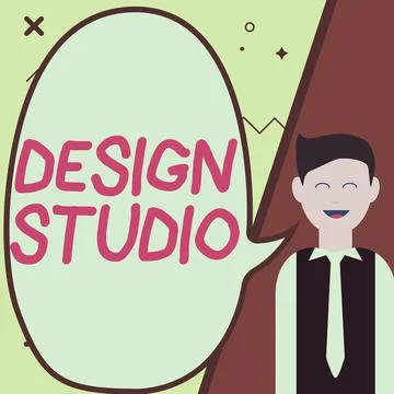 Writing displaying text Design Studio. Concept meaning workplace for designers Stock Illustration