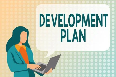 Writing displaying text Development Plan. Business idea the planning of the 스톡 일러스트