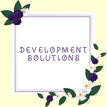 Writing displaying text Development Solutions. Concept meaning Efficient イラスト素材