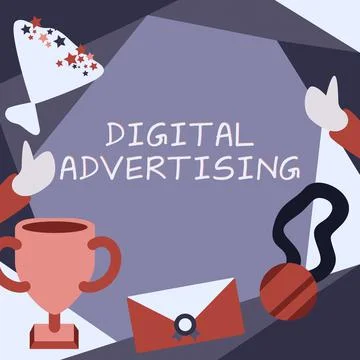 Writing displaying text Digital Advertising. Conceptual photo Group of Directors Illustrazione stock