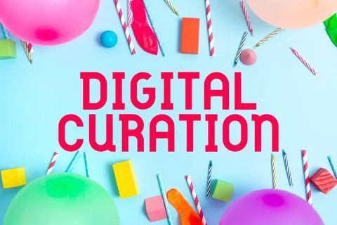 Writing displaying text Digital Curation. Conceptual photo maintenance Stockfoto's