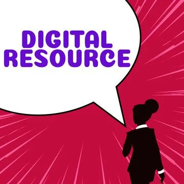 Writing displaying text Digital Resource. Business idea content that distributed Stock Illustration