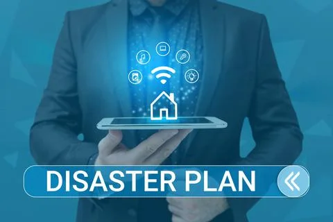 Writing displaying text Disaster Plan. Business approach Respond to Emergency Stock Photos