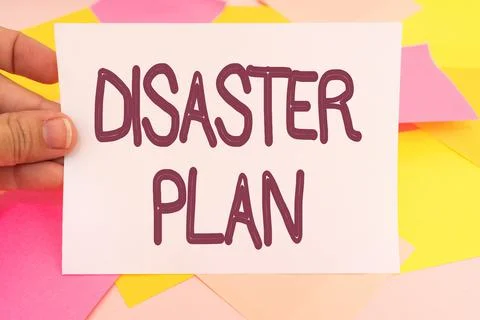 Writing displaying text Disaster Plan. Business showcase Respond to Emergency Stock Photos