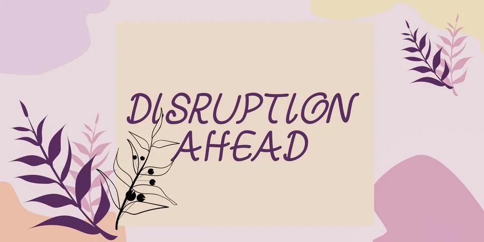 Writing displaying text Disruption Ahead. Business idea Transformation that is 스톡 일러스트